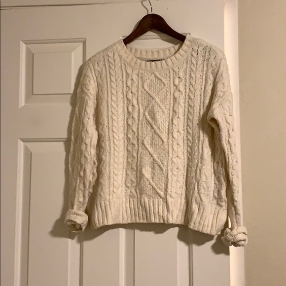 American Eagle Outfitters Sweaters - Cream cable knit sweater